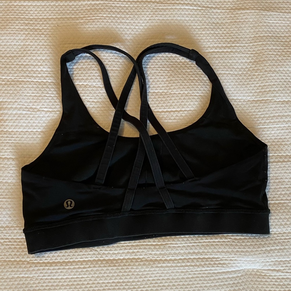 Black Lululemon Energy Sports Bra